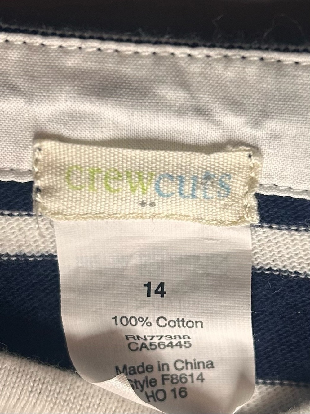 Crewcuts by J.Crew Navy & White Striped Nautical Dress Girls Size 14 - Picture 6 of 9